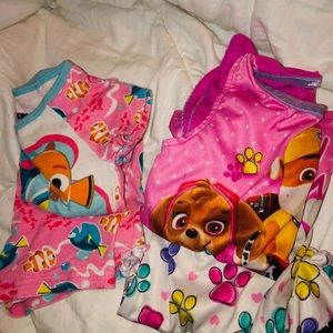 Two 3T sets of T-shirt/shorts Pajamas